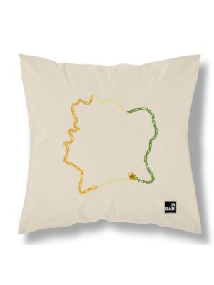 Housse coussin modèle carte côte d'ivoire - In Babi