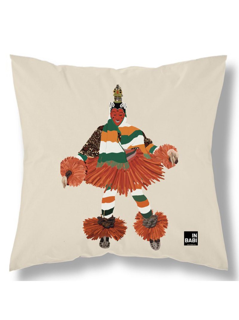 Housse coussin modèle masque Zaouli - In Babi