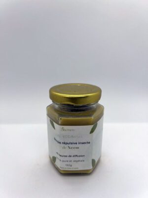 Bougie répulsive insecte de neem 130g - Les Neemeries