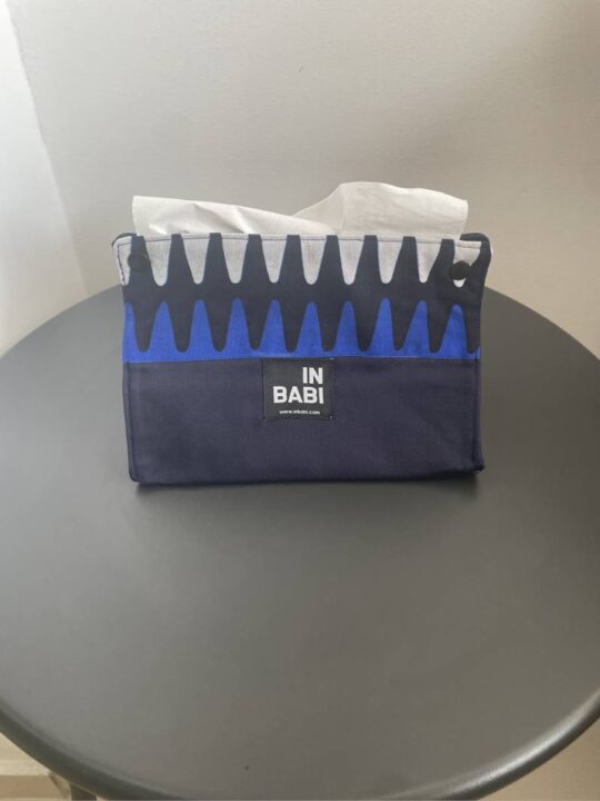 Etui à mouchoir bleu blanc - In Babi