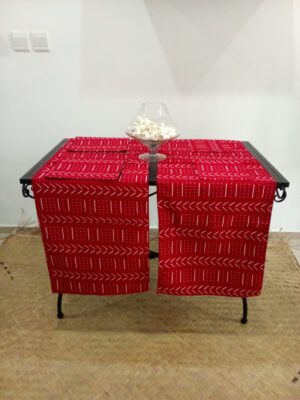 Runner en pagne rouge - Lafia Design