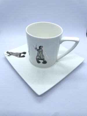 Tasse et sous-tasse en porcelaine modèle boloye - In Babi