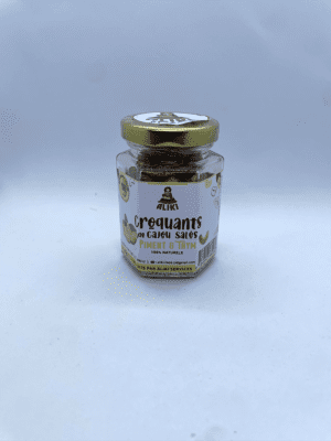 Croquants de cajou salés piment et thym en pot 50g - ALIKI