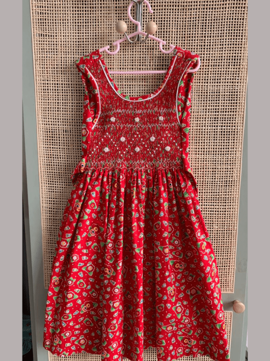 Robe Coton motif rouge - Feitty 225